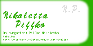 nikoletta piffko business card